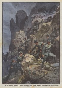 高山軍、歩兵の割り当て、困難なガリーを登るレースとの競争？