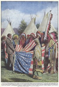 アメリカ合衆国の旗はすべてのインディアンの部族に寄付されています