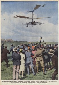 チャンピーノ軍の空港で、イタリアのヘリコプターはなんとか上下しますか？ 作： Achille Beltrame
