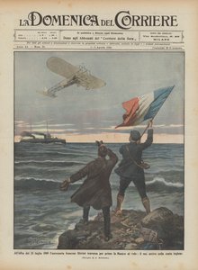 1909年7月25日の夜明けに、フランスの飛行士ブレリオは、その場で最初に海峡を渡ったのですか？