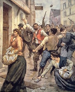 モラヴィアでの反ユダヤ暴動、アキレ・ベルトラム (1871-1945)、ラ・ドメニカ・デル・コリエレ、11 月 12 日より