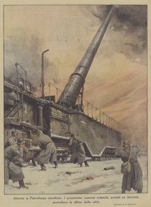 ペテルブルク包囲網（カラーリトグラフ） 作： Achille Beltrame