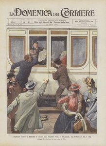 第4コアの午後、ブリュッセル北駅でプリンスオブウェールズを攻撃 作： Achille Beltrame