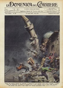 イスタンブール近くのトルコのモスクのミナレットは雷雨の時に稲妻に襲われましたか？ 作： Achille Beltrame