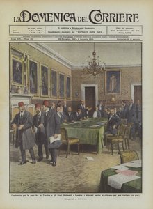 トルコとロンドンのバルカン諸国の間の平和のためのトルコ会議？ 作： Achille Beltrame