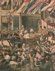 ジョージ5世の祝典の表紙イラスト；イギリス・ロンドン 作： Achille Beltrame