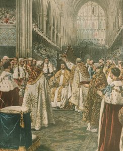 ジョージ5世の戴冠式の表紙イラスト（イギリス・ロンドン 作： Achille Beltrame