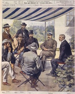 1850年から1902年のアングロ・ズールー戦争とアングロ・ボーア戦争における和平条約交渉の表紙イラスト 作： Achille Beltrame