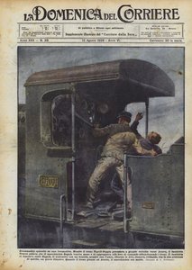 機関車の劇的なエピソード 作： Achille Beltrame