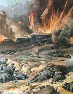 フランス、マジノ線、「The Sunday Courier」のイラスト 作： Achille Beltrame