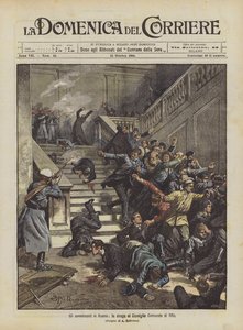ロシアでの出来事、ティフリス市議会での虐殺 作： Achille Beltrame
