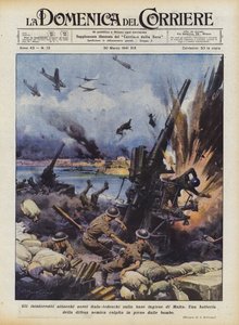 マルタのイギリス軍基地での中断のないイタリア語-ドイツ空爆