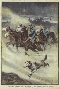 戦争の新しい側面、偵察中の犬や馬でさえ窒息ガスから保護されています
