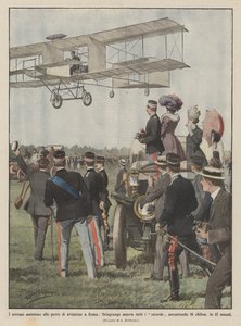 ソブリンはローマでの航空テストに参加し、デラグランジュはすべての記録を通過していますか？ 作： Achille Beltrame