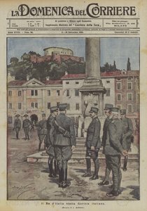 イタリア国王がイタリアのゴリツィアを訪問 作： Achille Beltrame