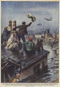 すべての水路を変え、南フランスを襲った恐ろしいサイクロン？ 作： Achille Beltrame