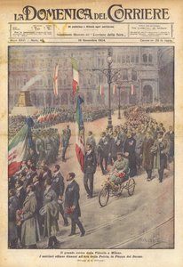 ミラノのヴィットーリアの偉大な行列 作： Achille Beltrame