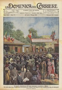ミラノでの国内および世界のさまざまな活動 作： Achille Beltrame