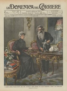 偉大な彫刻家ヴィンチェンツォジェミトは、20年以上の狂気の後で、女王にプレゼントしますか？ 作： Achille Beltrame