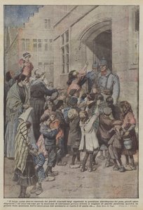 ベルギーの子供たちの長く成長し続ける行列 作： Achille Beltrame