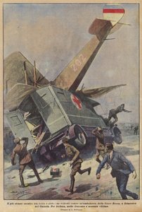 カナダのエドモントンでの、地球と空の間の奇妙な衝突、赤十字の救急車に対する航空機