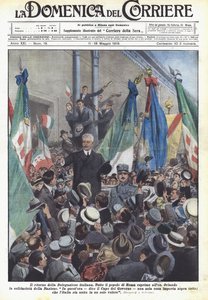イタリア代表団の復帰 作： Achille Beltrame