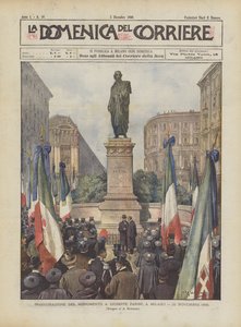 1899年11月26日、ミラノでジュゼッペパリーニの記念碑が発足