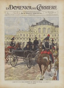 6月25日米国のストゥピニジ城でのSM女王マルゲリータの到着