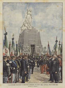 1859年6月8日の戦いで倒れた人々のためのメレニャーノ納骨堂（ロンバルディア）の就任式 作： Achille Beltrame