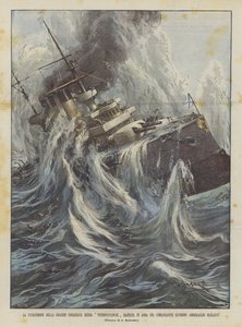 偉大なロシアの戦艦ペトロパブロフスクの大惨事がマカロフ最高司令官に爆破