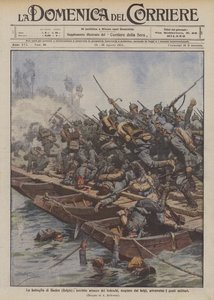 軍事橋を渡るヘレンの戦い（ベルギー）、ドイツ人による恐ろしい攻撃、ベルギー人によって撃退