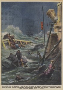 日本の神戸市は、巨大な流出した水の柱によって部分的に荒廃しましたか？