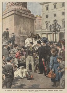 人気の家族が期待するローマの住宅不足の危機？ 作： Achille Beltrame