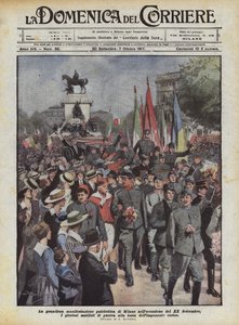 9月20日の機会にミラノの壮大な愛国心が強い症状 作： Achille Beltrame