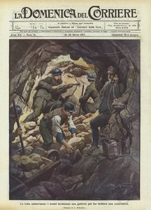 地下の闘争、私たちのトンネルはカウンターライトを照らすために終わります 作： Achille Beltrame