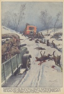 オオカミに対する機関銃 作： Achille Beltrame