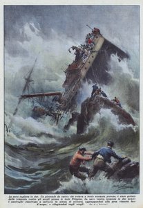船は二つに割った 作： Achille Beltrame