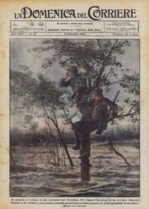 ヴェルチェッリ周辺の2人のハンターの恐ろしい冒険 作： Achille Beltrame