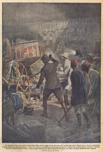 ファラオの墓から古代テーベの偉大な宝物を発見 作： Achille Beltrame