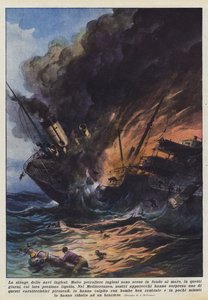 イギリス船の虐殺 作： Achille Beltrame