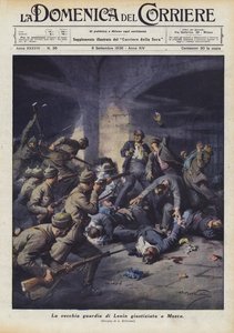 モスクワで処刑されたレーニンの古い警備員 作： Achille Beltrame