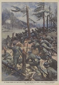 敵の衝突を待たずに、7月16日のアルトポシナでの勝利の乱闘？ 作： Achille Beltrame