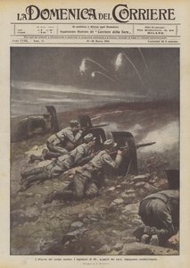 敵陣内の警報、ロケットで発見されたワイヤーカッターが戦闘に従事 作： Achille Beltrame