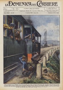 ストーカーの勇敢な行動は、ダンの到着に気付かずに子供を救った？ 作： Achille Beltrame