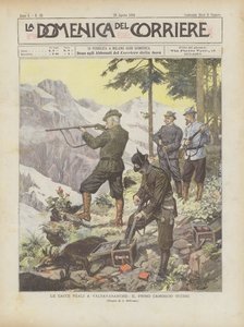 ヴァルサヴァランシュの王室狩り、最初に殺されたシャモア 作： Achille Beltrame