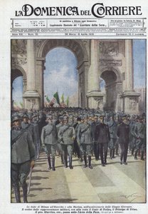 五日間の記念日に、軍と海軍にミラノの当事者 作： Achille Beltrame