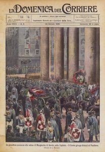 首都のマルゲリータディサボイアの遺体の栄誉 作： Achille Beltrame