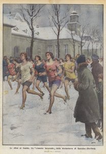 寒い中の挑戦 作： Achille Beltrame