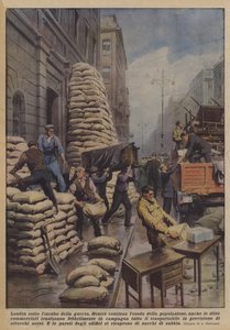 戦争の悪夢の下のロンドン 作： Achille Beltrame