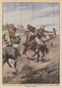 キレナイカでの直接の戦い、ピアチェンツァの騎兵隊の船長が激しく襲撃しましたか？ 作： Achille Beltrame